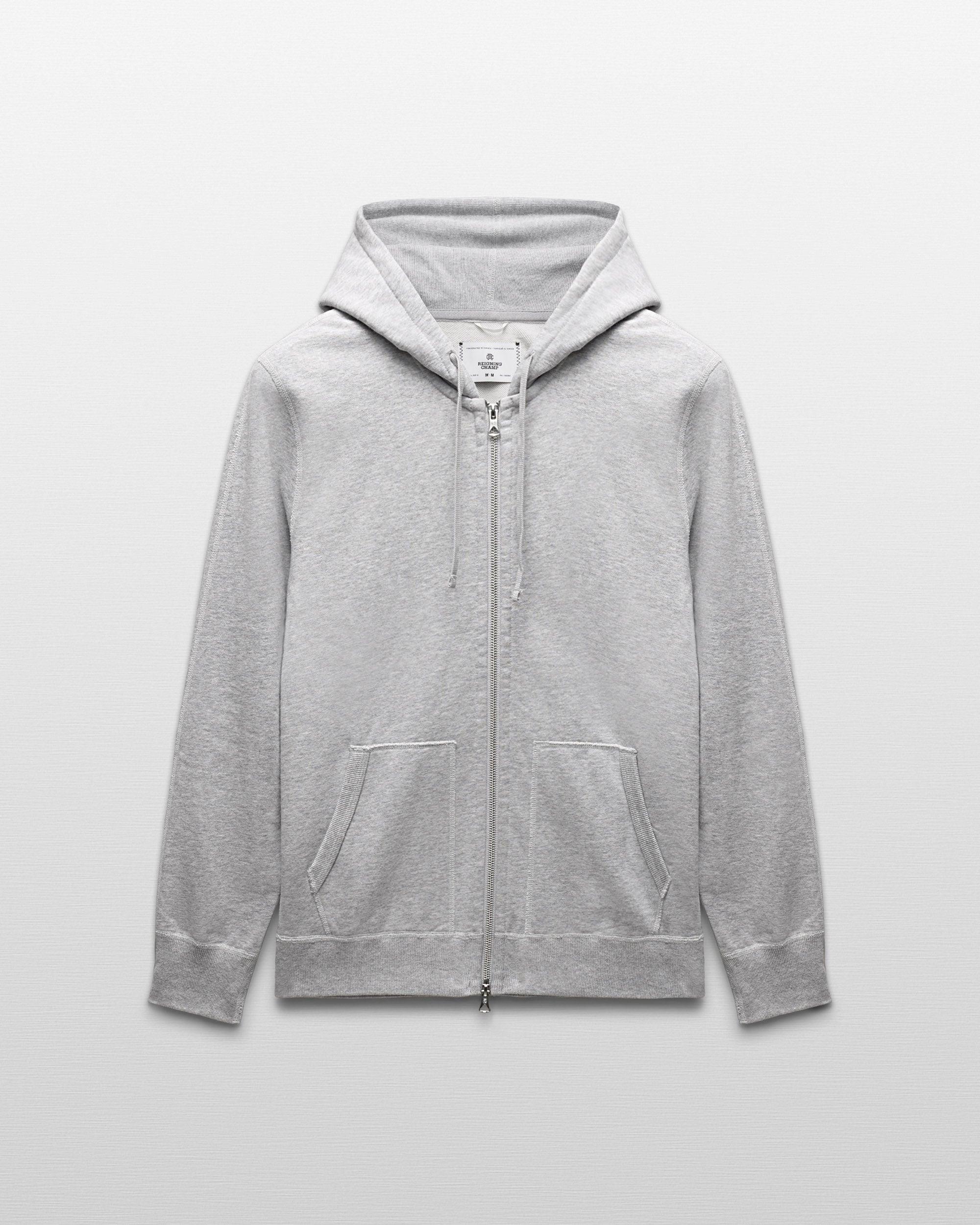 Midweight Terry Slim Zip Hoodie Male Product Image