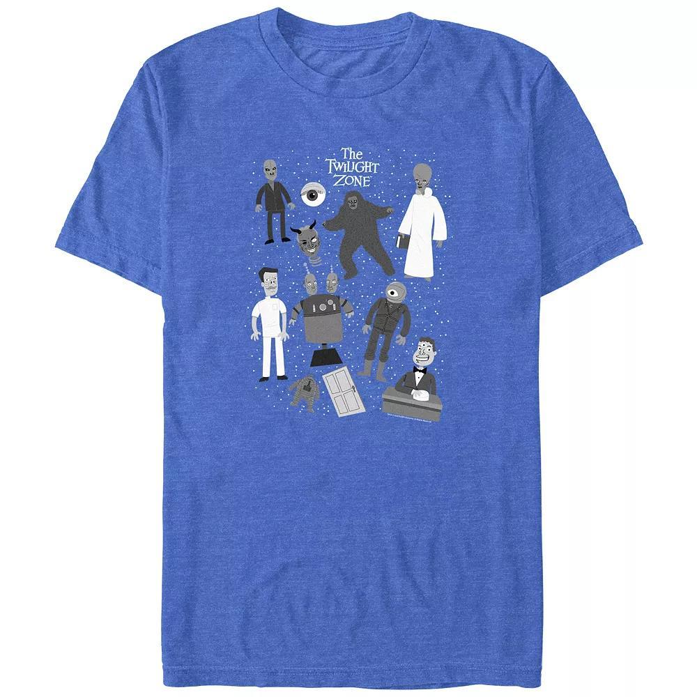 Big & Tall The Twilight Zone Icons Graphic Tee, Men's, Size: 3XL, Royal Grey Product Image