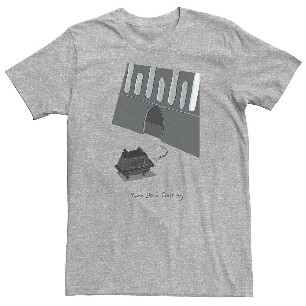 Big & Tall Star Wars Mouse Droid Crossing Tee, Men's, Size: 3XL, Athletic Grey Product Image
