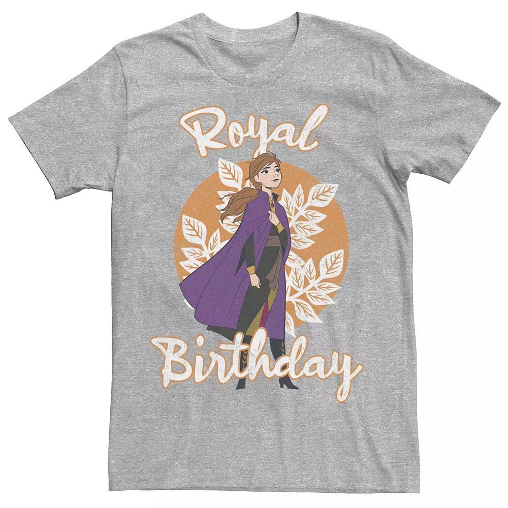 Disney's Frozen 2 Anna Royal Birthday Men's Tee, Size: Small, Athletic Grey Product Image