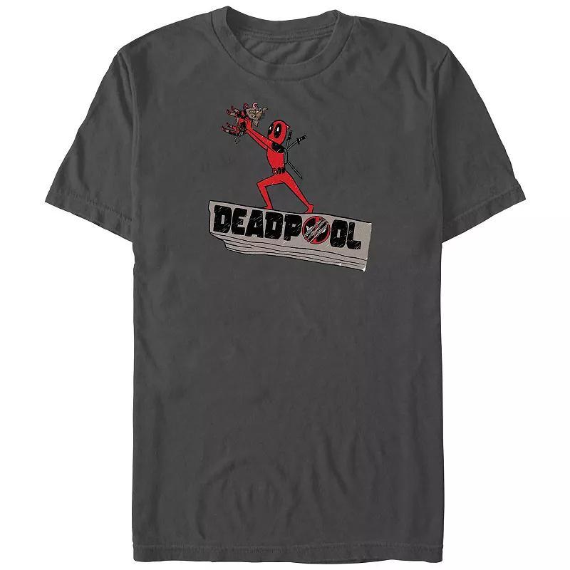 Men's Deadpool And Wolverine Hail Dog Graphic Tee, Size: Medium, Grey Product Image