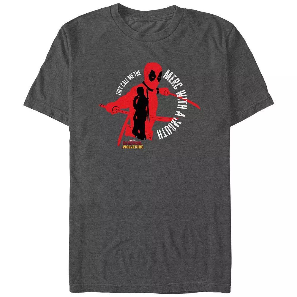 Big & Tall Marvel Deadpool & Wolverine Merc With A Mouth Graphic Tee, Men's, Size: Large Tall, Grey Heather Product Image