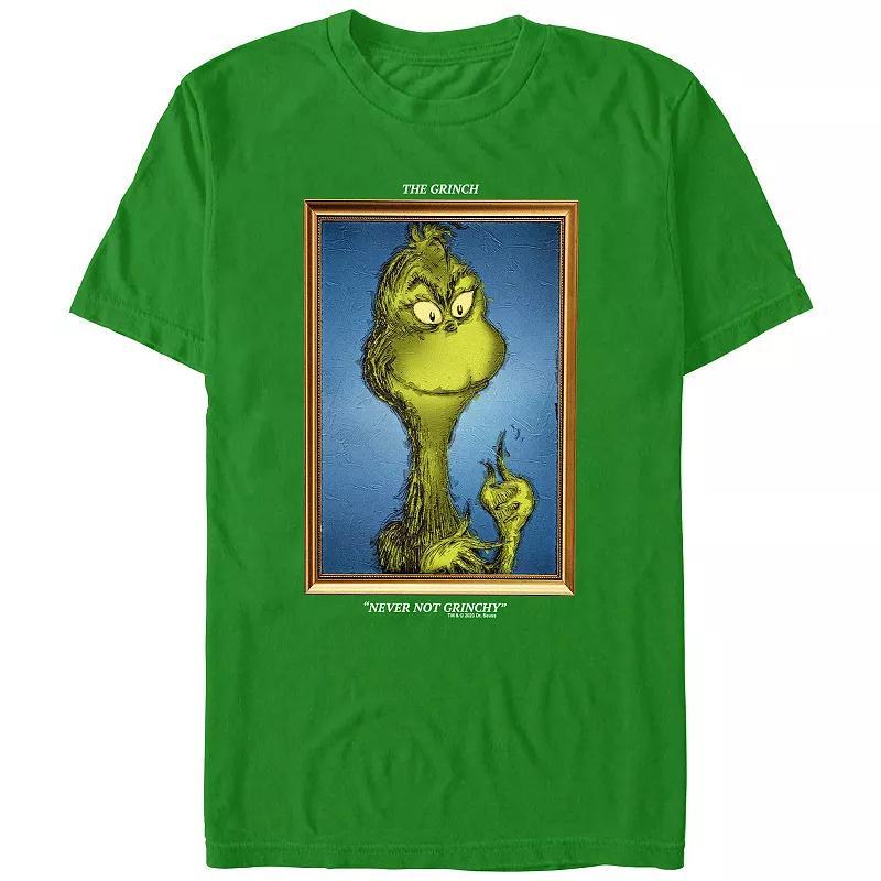 Big & Tall Dr. Seuss Grinch Portrait Never Not Grinchy Graphic Tee, Mens Red Product Image