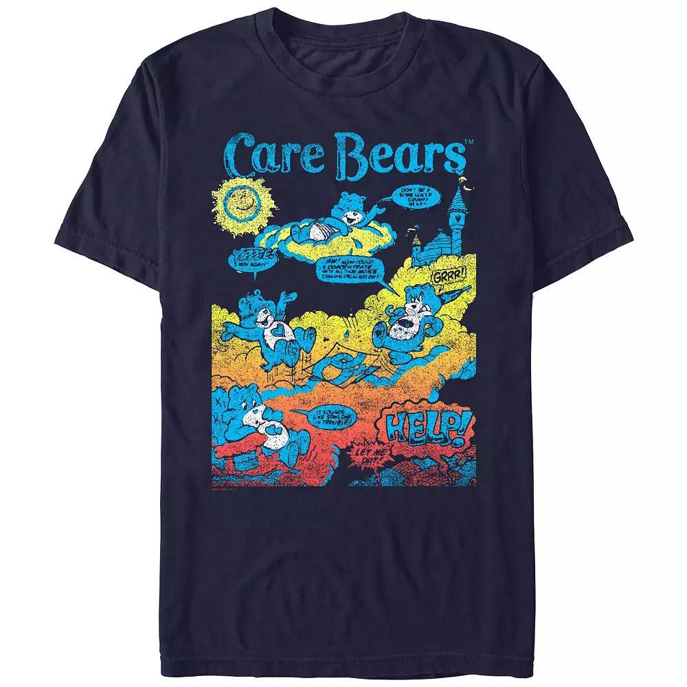 Men's Care Bears Comic Strip Graphic Tee, Size: XS, Blue Product Image