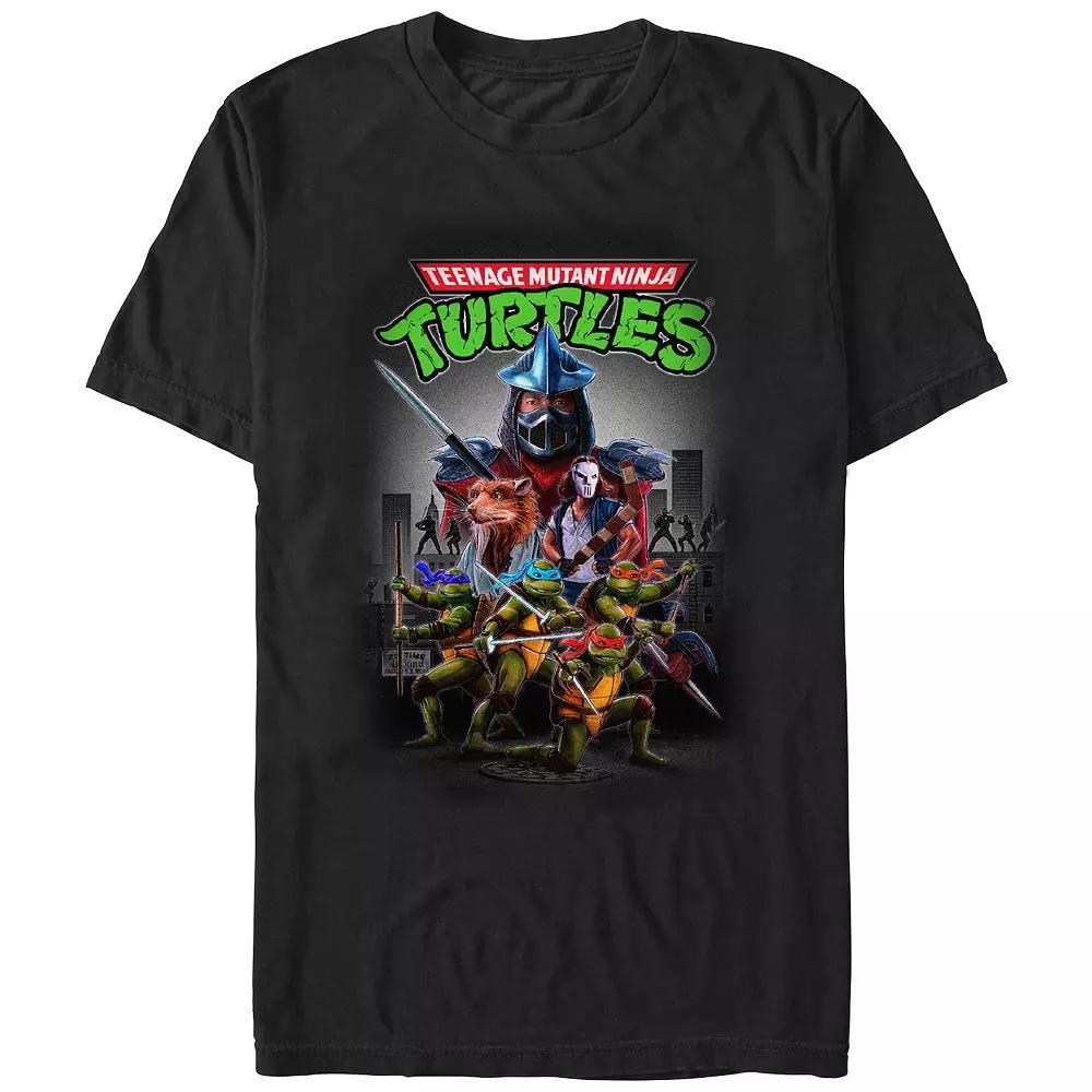 Men's Teenage Mutant Ninja Turtles Good And Evil Poster Graphic Tee, Size: Medium, Black Product Image