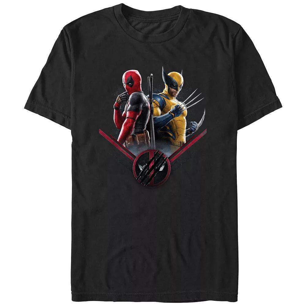 Men's Marvel Deadpool And Wolverine Side By Side Graphic Tee, Size: XXL, Black Product Image