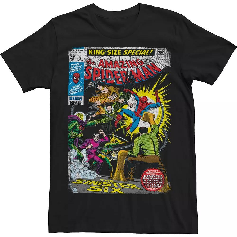 Big & Tall Marvel The Amazing Spider-Man King-Size Special Comic Cover Tee, Men's, Size: 5XL, Black Product Image