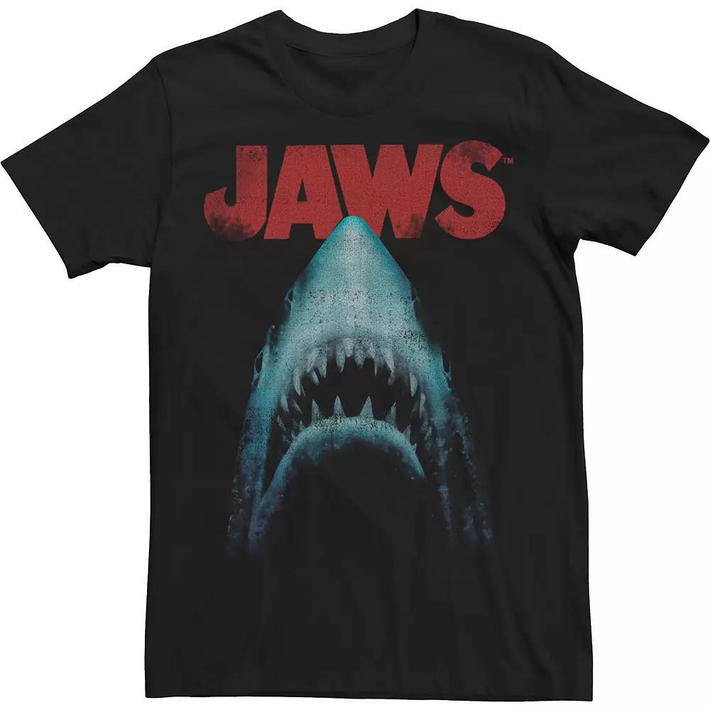 Big & Tall Jaws Poster Animal Tee, Men's, Size: 4XL, Black Product Image