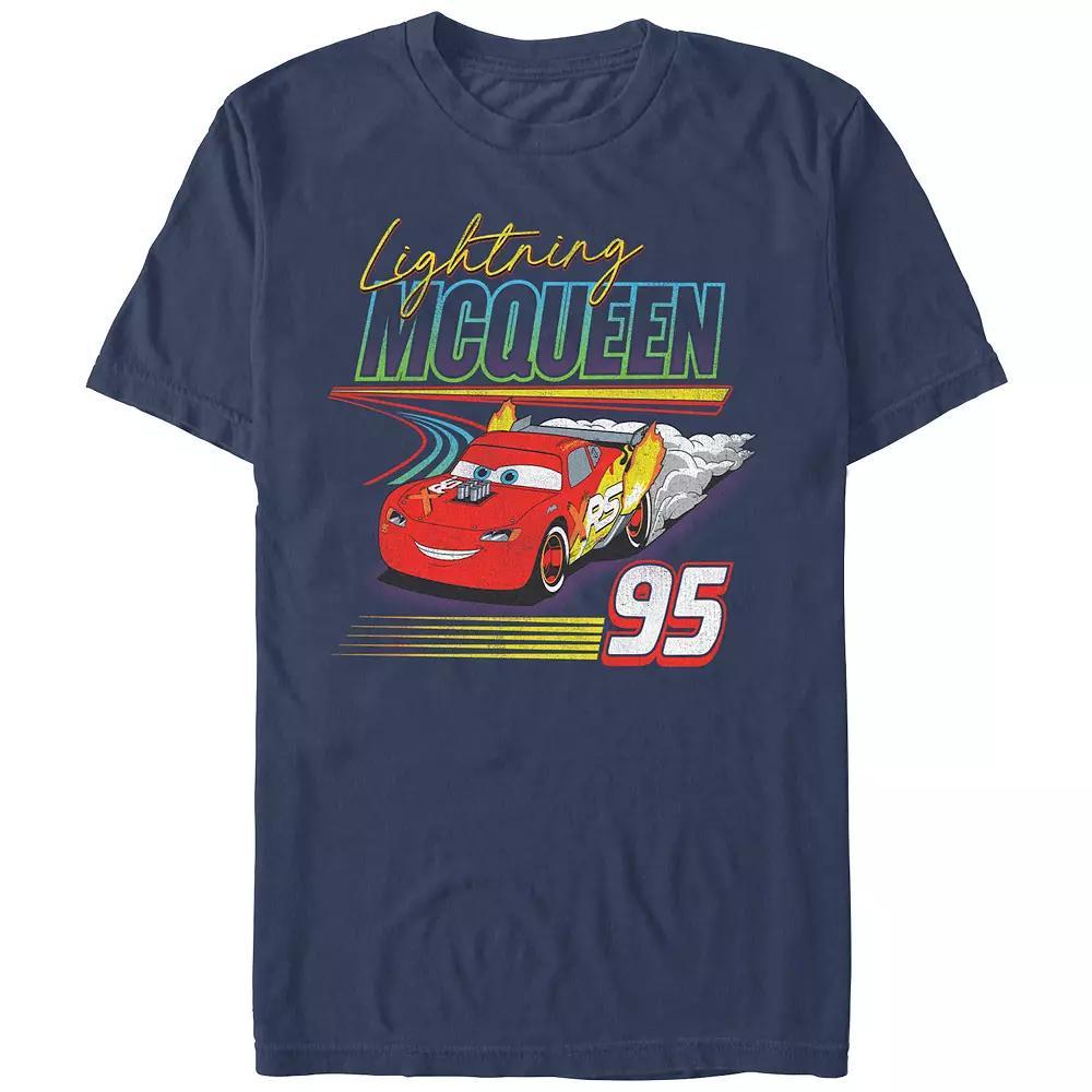 Men's Comfort Colors® Disney / Pixar's Cars Lightning McQueen 95 Graphic Tee, Size: Large, Blue Product Image