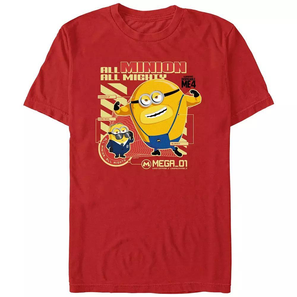 Men's Despicable Me 4 All Minion All Mighty Graphic Tee, Size: Small, Red Product Image