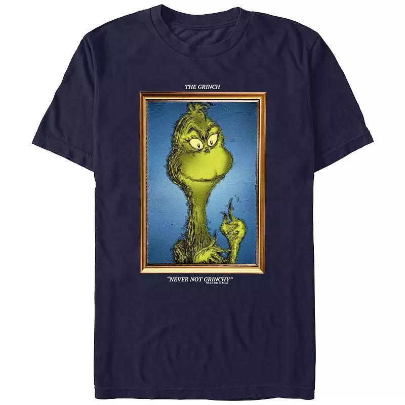 Big & Tall Dr. Seuss Grinch Portrait Never Not Grinchy Graphic Tee, Mens Red Product Image
