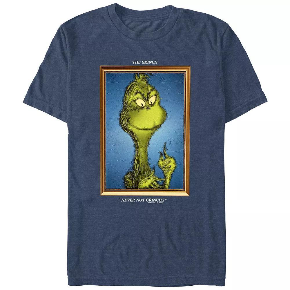 Big & Tall Dr. Seuss Grinch Portrait Never Not Grinchy Graphic Tee, Mens Red Product Image