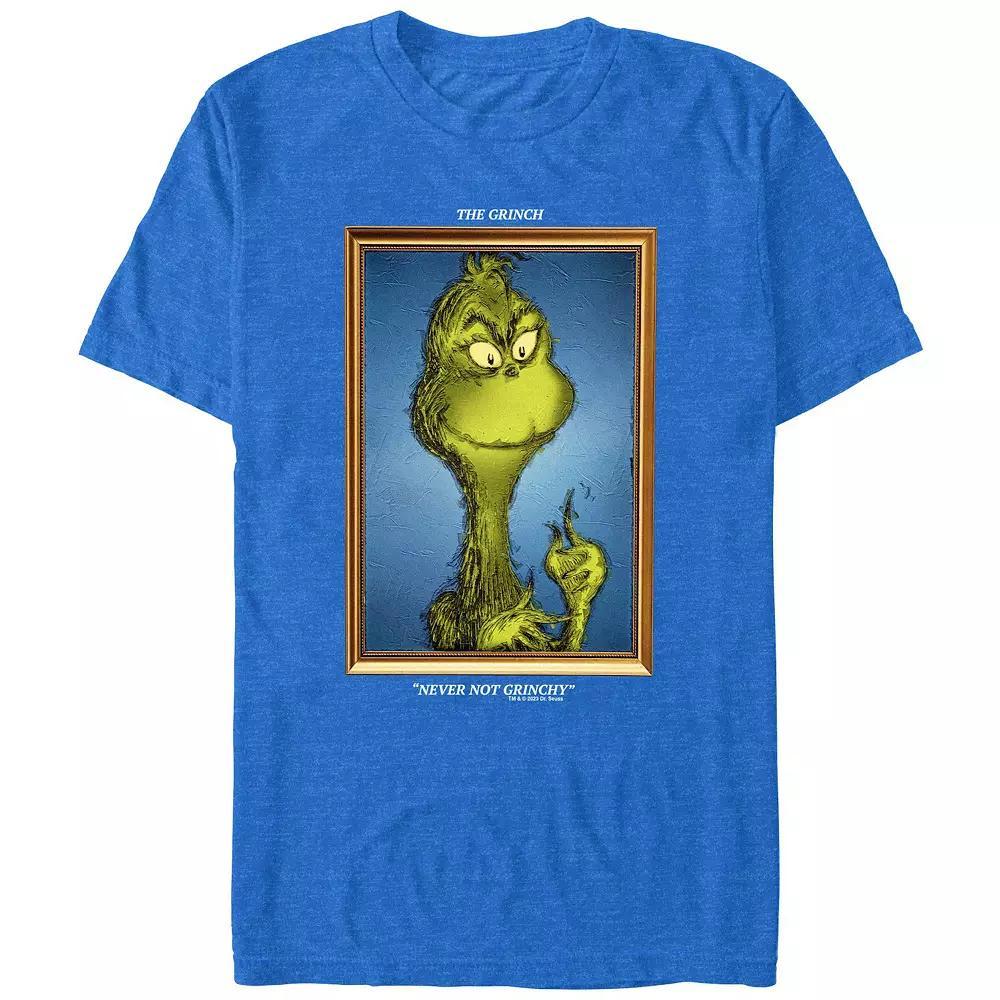Big & Tall Dr. Seuss Grinch Portrait Never Not Grinchy Graphic Tee, Mens Red Product Image