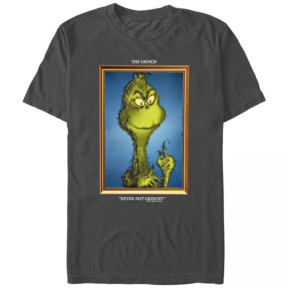 Big & Tall Dr. Seuss Grinch Portrait Never Not Grinchy Graphic Tee, Mens Red Product Image