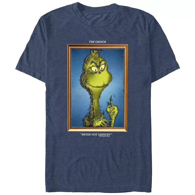 Big & Tall Dr. Seuss Grinch Portrait Never Not Grinchy Graphic Tee, Mens Red Product Image