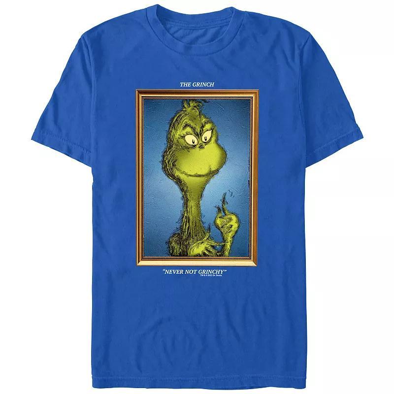 Big & Tall Dr. Seuss Grinch Portrait Never Not Grinchy Graphic Tee, Mens Red Product Image