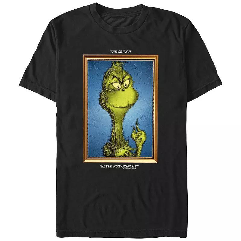 Big & Tall Dr. Seuss Grinch Portrait Never Not Grinchy Graphic Tee, Mens Red Product Image