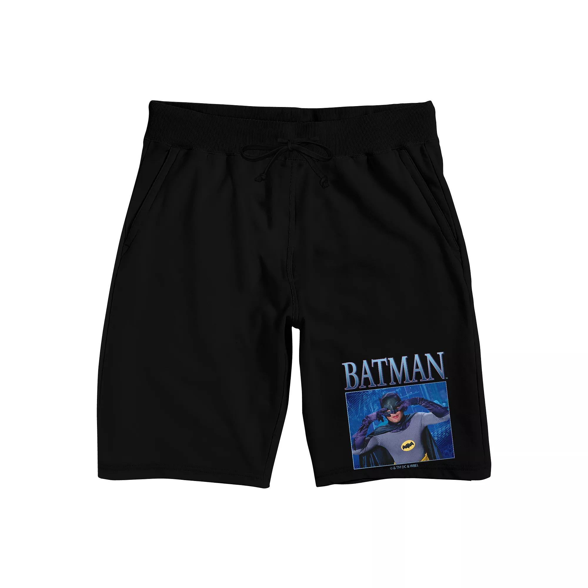 Men's Batman 1966 TV Series Sleep Shorts, Size: XXL, Black Product Image