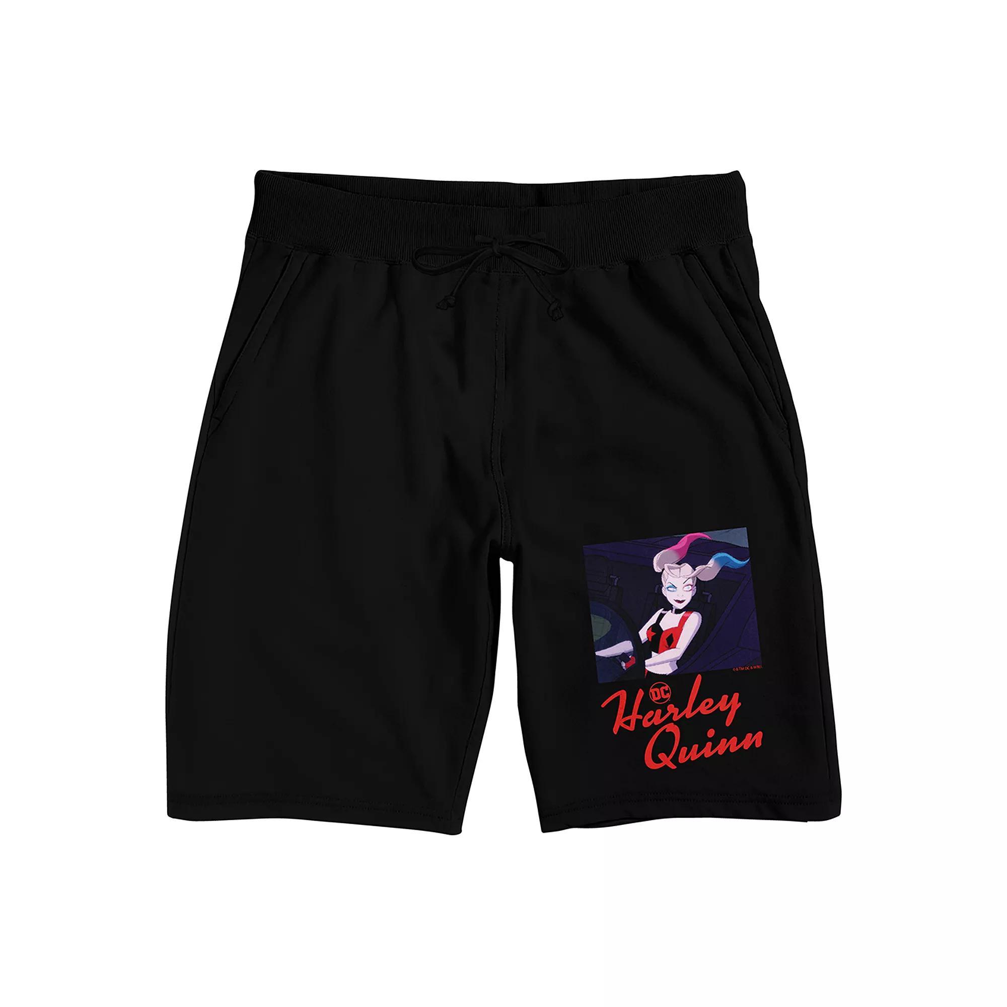 Mens DC Comics Harley Quinn Animated Pajama Shorts Product Image
