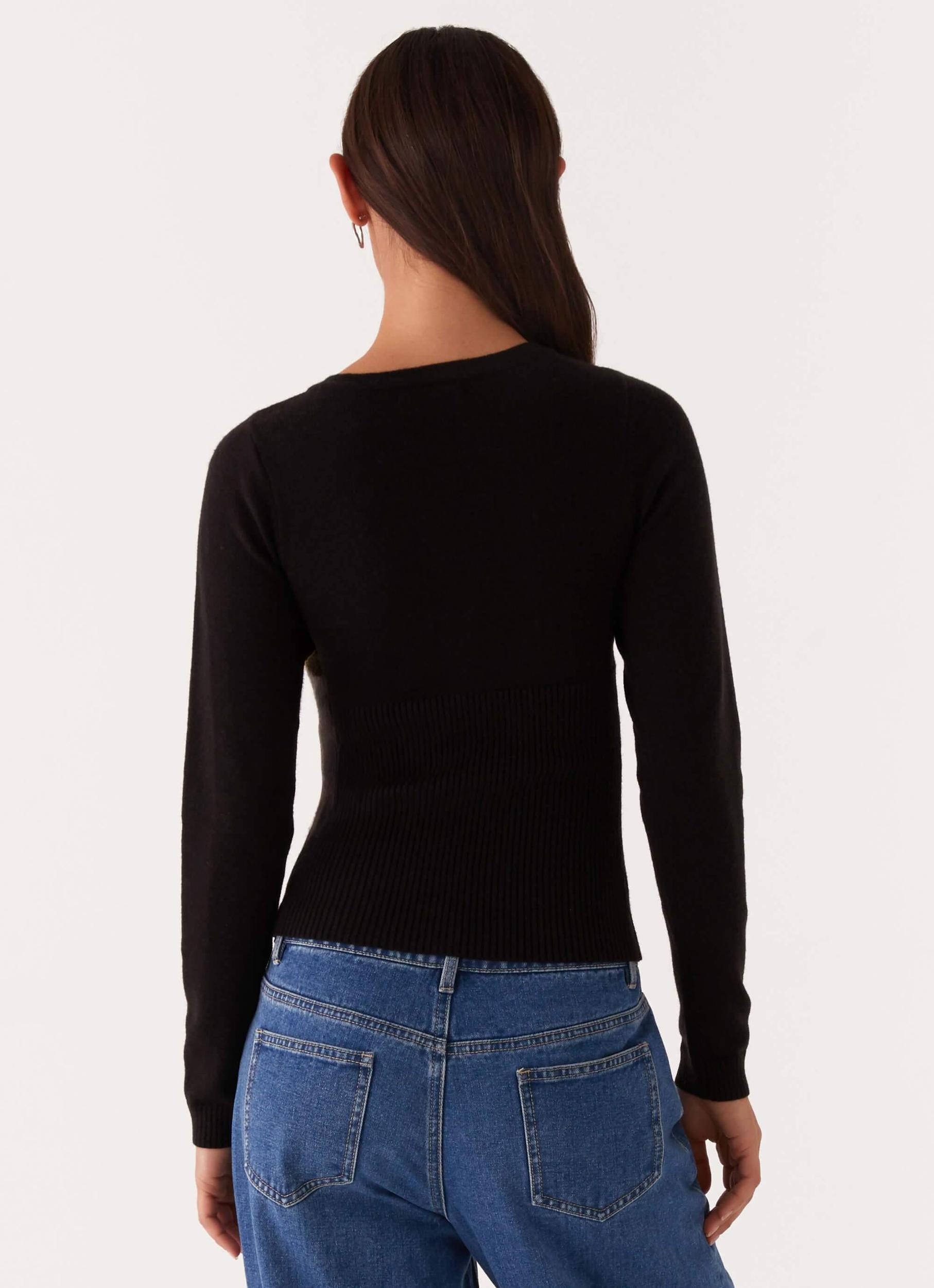Reagan Knit Top - Black Product Image