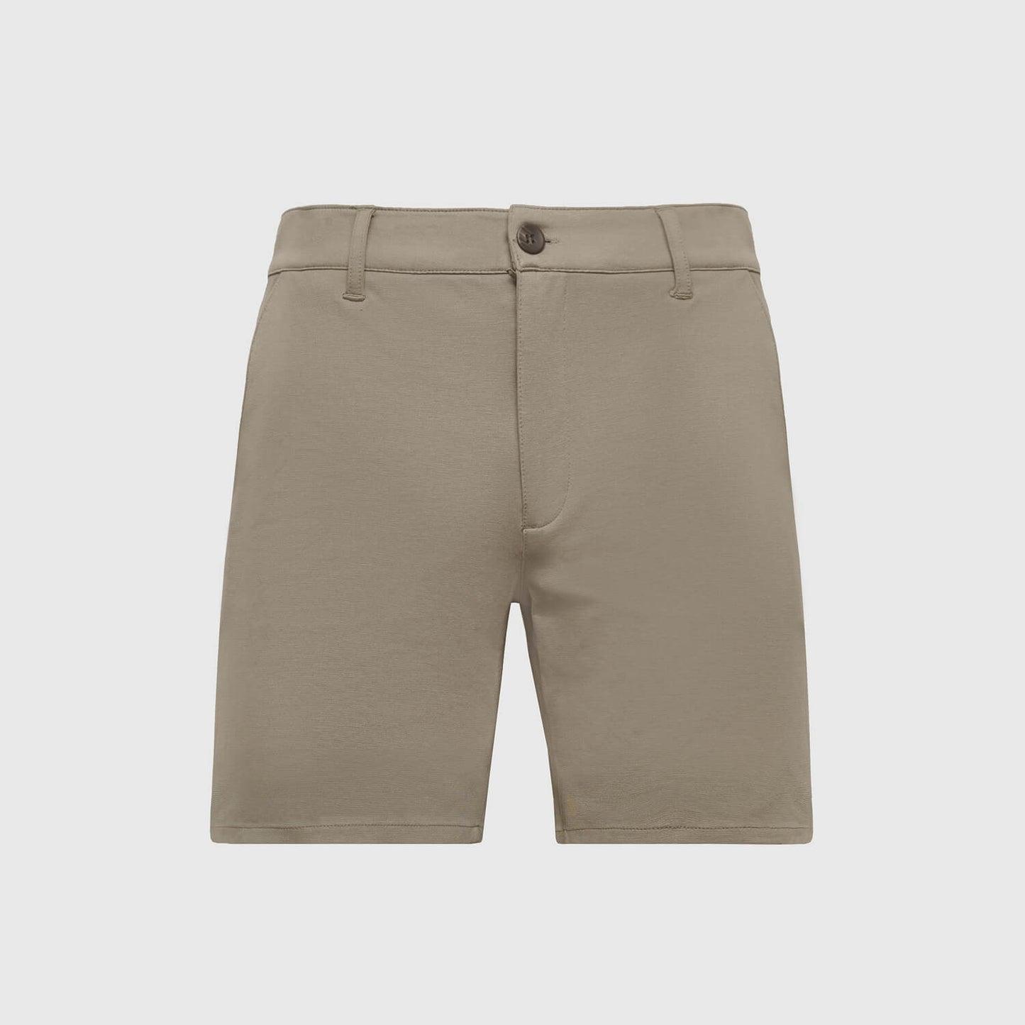 True Classic 7" Khaki Comfort Knit Men's Chino Shorts Product Image