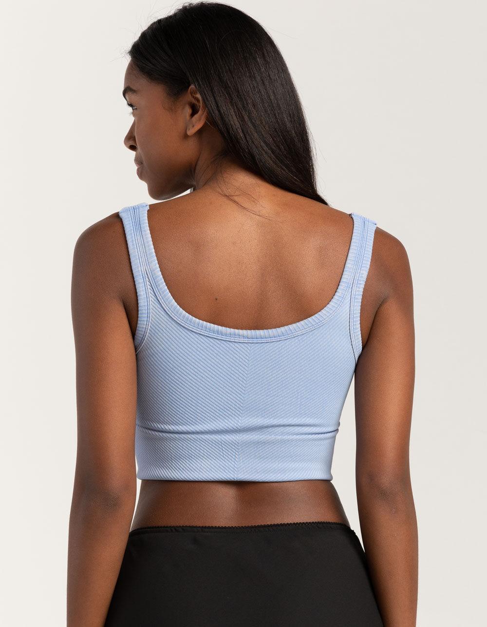 FULL TILT Seamless Washed Chevron Womens Tank Top - BLUE Product Image