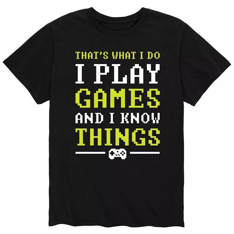 Mens Play Games And I Know Things Tee Product Image