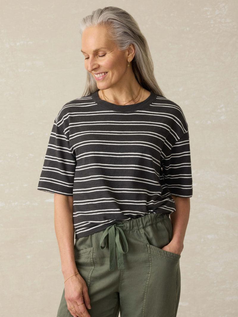 Sunwashed Slub Vintage Tee - Phantom Highland Stripe Product Image