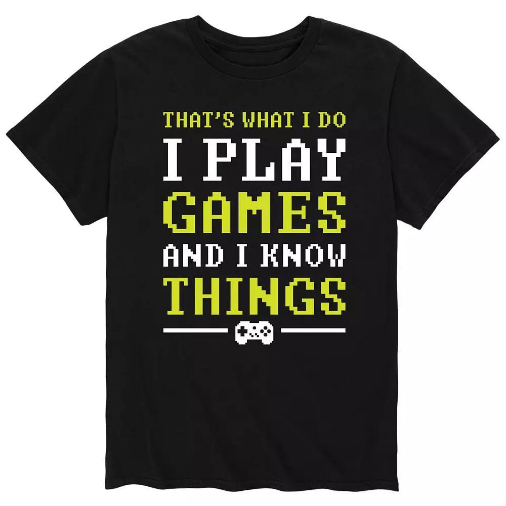 Mens Play Games And I Know Things Tee Product Image