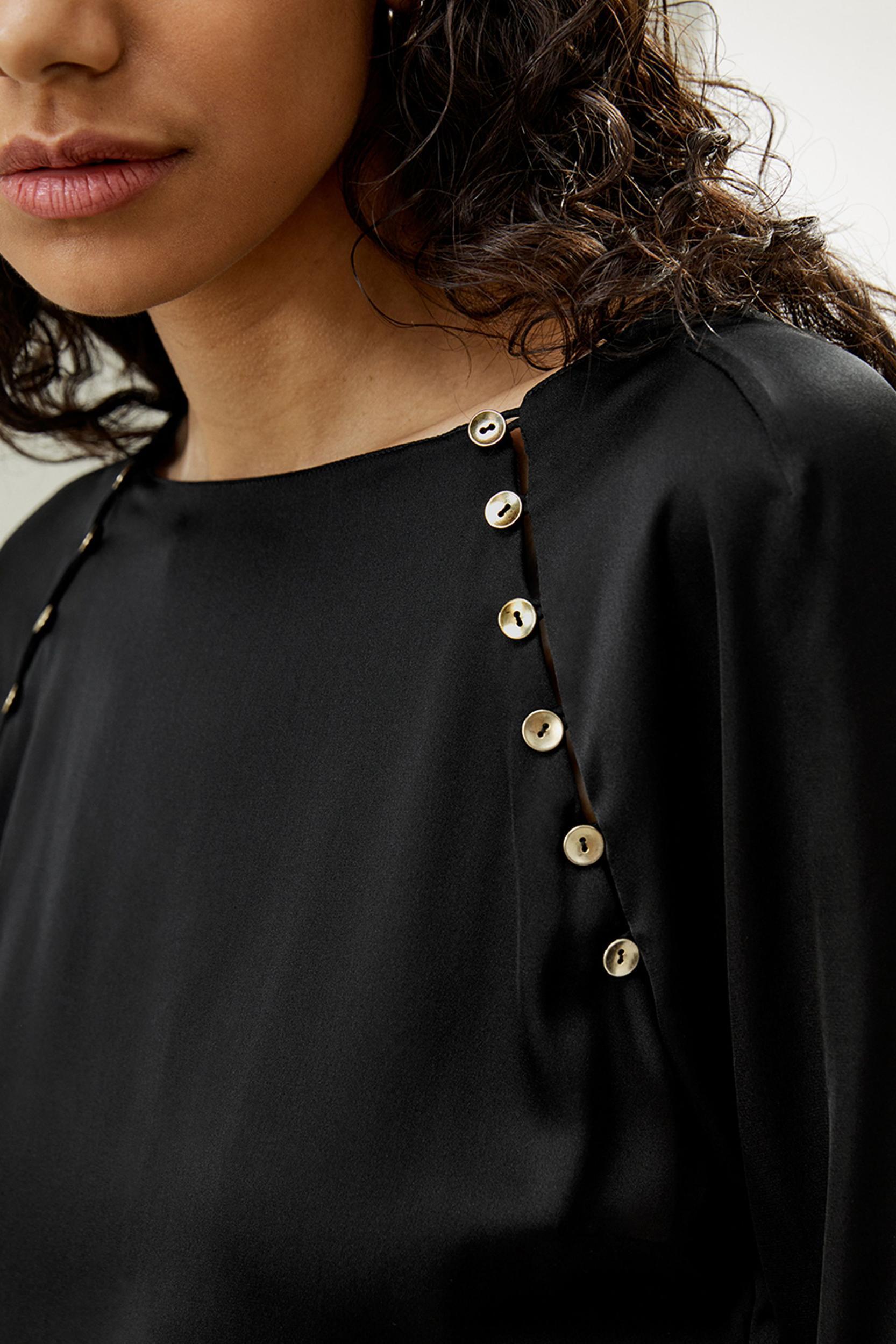 Cropped Pullover Silk Top Product Image