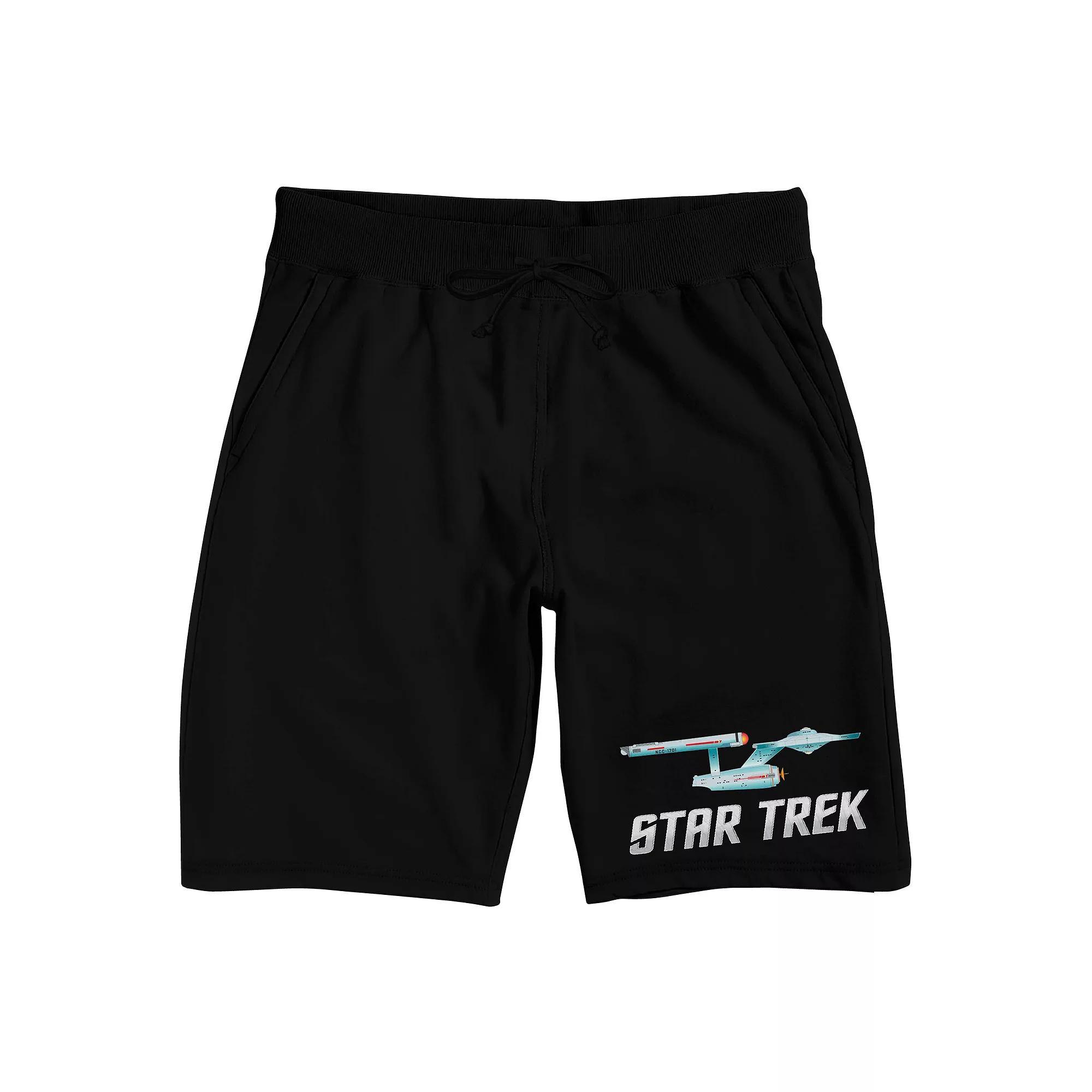 Men's Star Trek Next Generation Logo Sleep Shorts, Size: XXL, Black Product Image