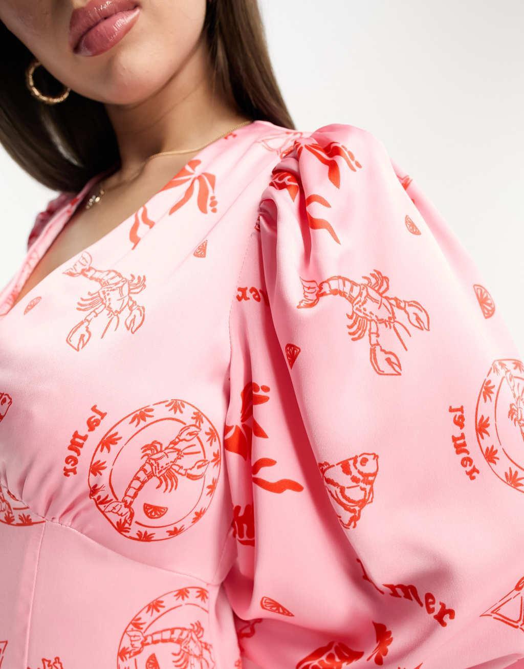 Never Fully Dressed Petite balloon sleeve maxi dress Product Image