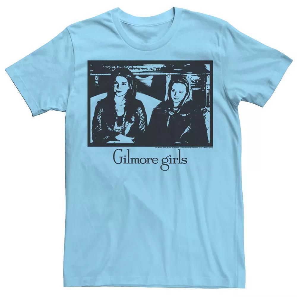 Men's Gilmore Girls Rory & Lorelai Portrait Tee, Size: XXL, Light Blue Product Image