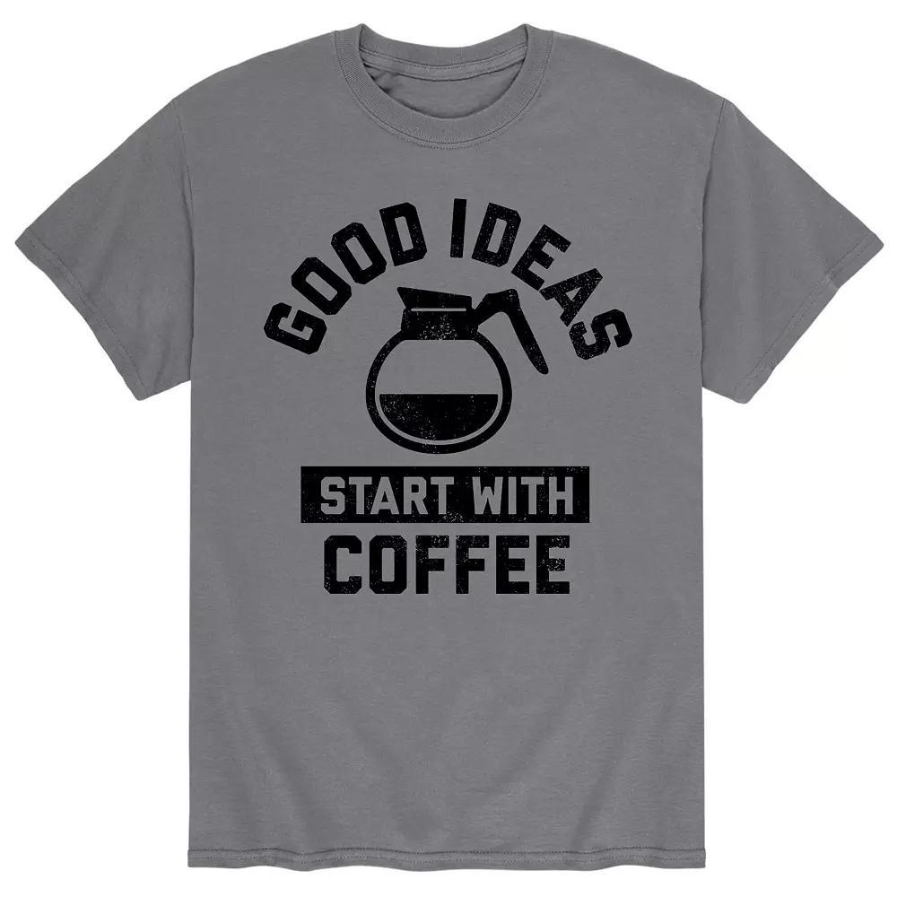 Men's Good Ideas Coffee Tee, Size: Large, Grey 2 Product Image