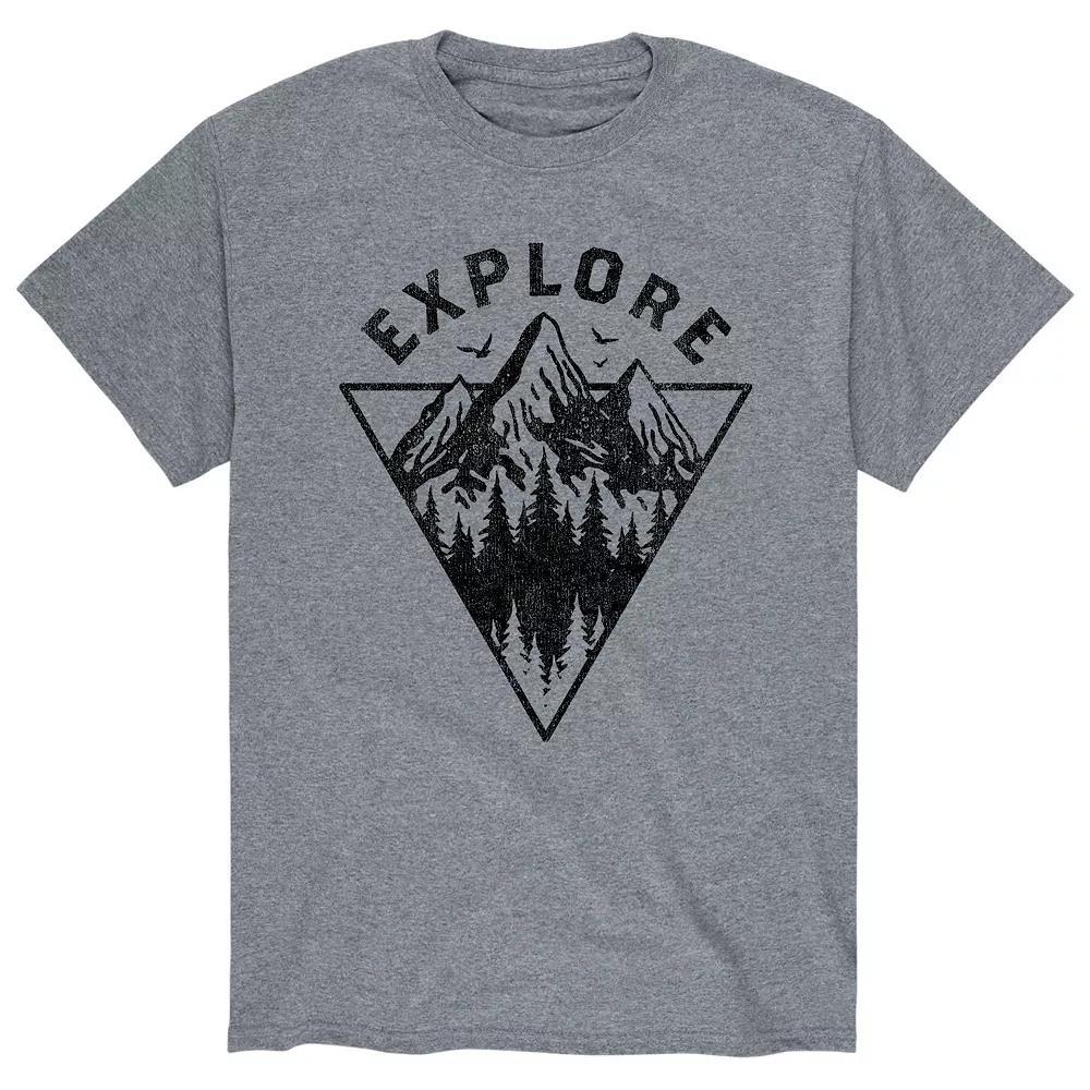Mens Explore Tee Athletic Grey Product Image
