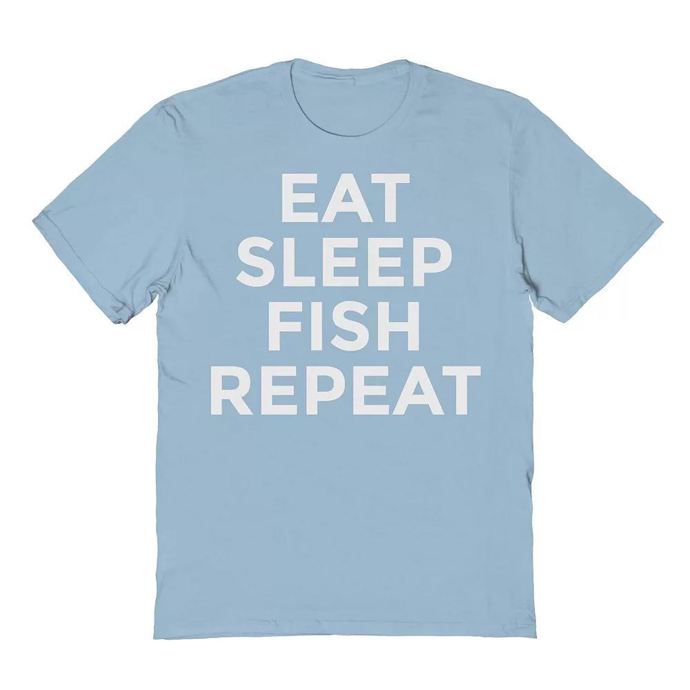 Men's Duke & Sons Fish Repeat Graphic Tee, Size: Small, Light Blue Product Image