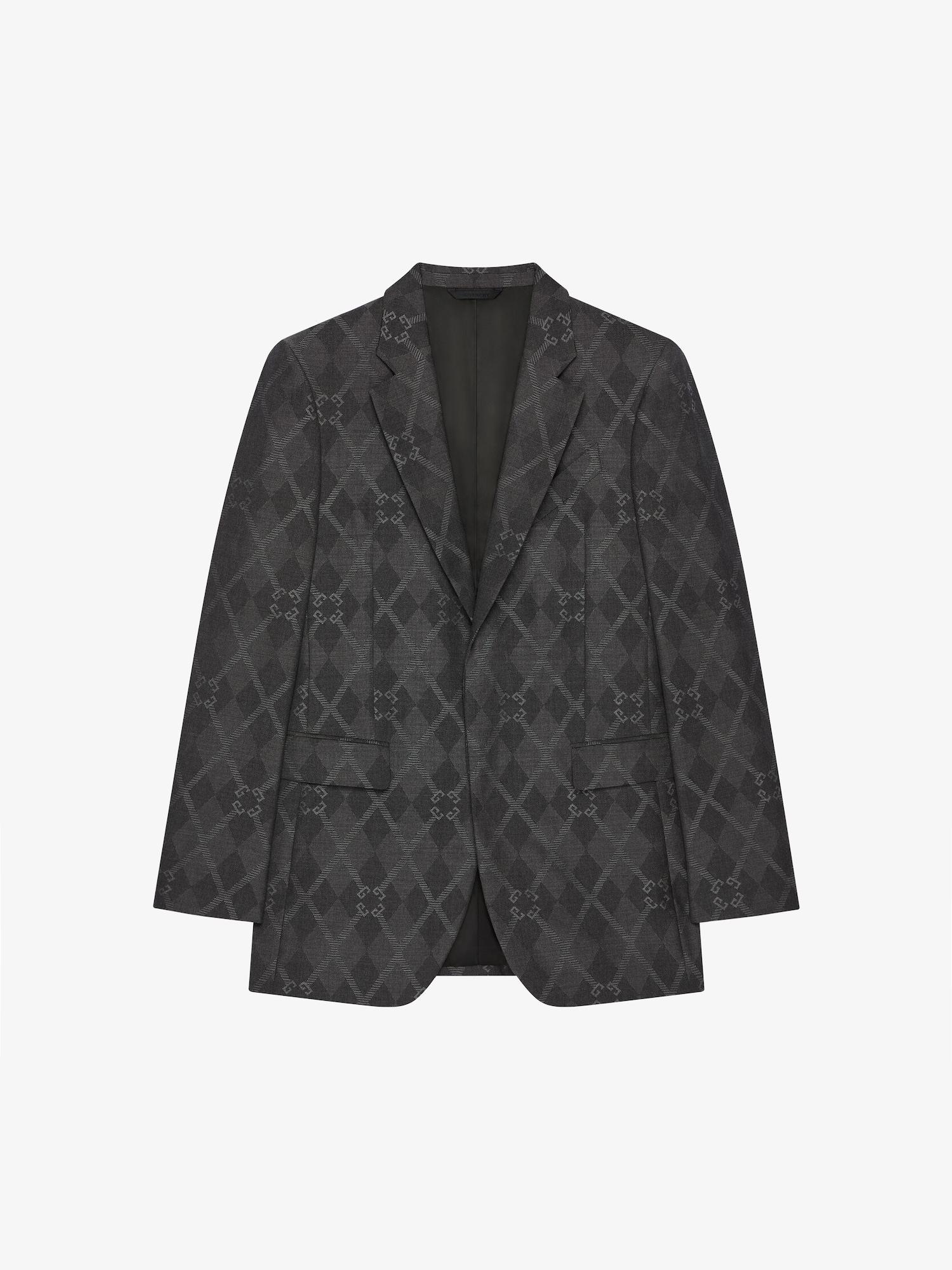 Slim fit tailored pants in monogram 72 jacquard Product Image