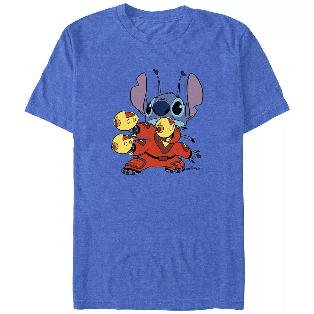 Disney's Lilo & Stitch Space Suit Stitch Big & Tall Graphic Tee, Men's, Size: 5XL, Royal Grey Product Image