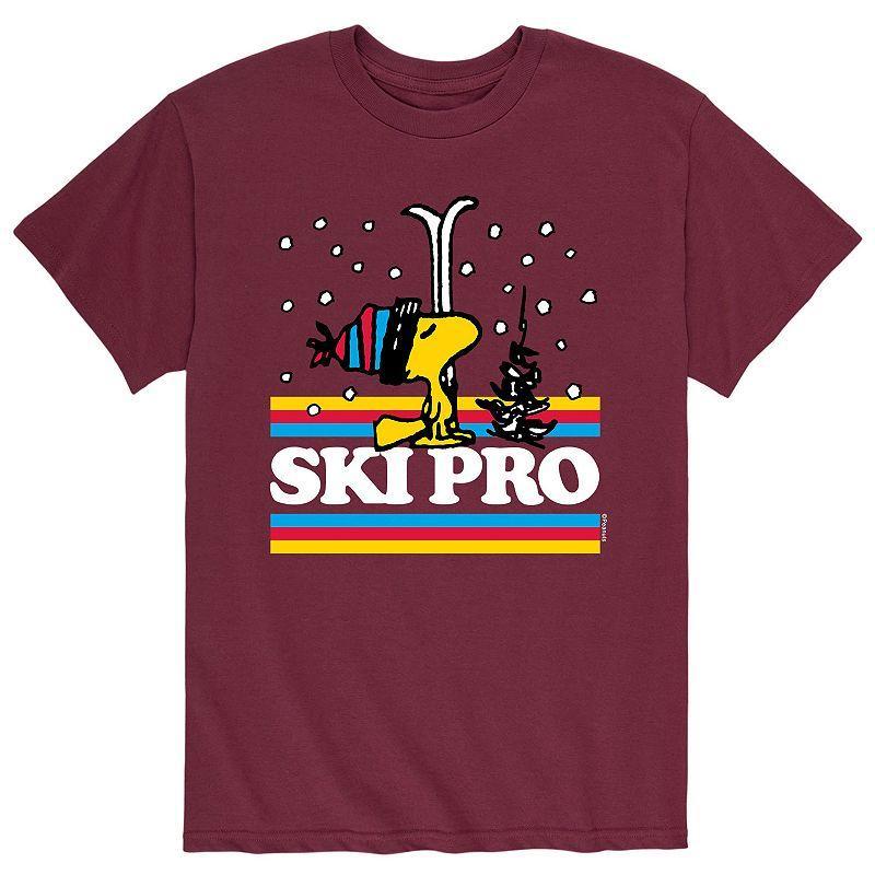 Men's Peanuts Woodstock "Ski Pro" Tee, Size: Large, Gray Product Image