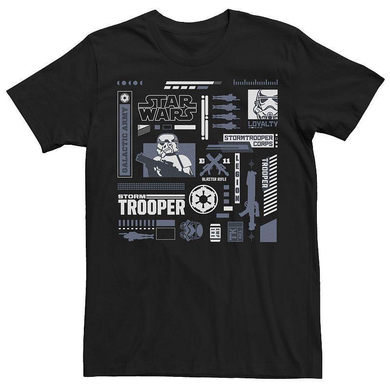 Men's Star Wars Stormtrooper Item Logo Collage Poster Graphic Tee, Size: Large, Black Product Image