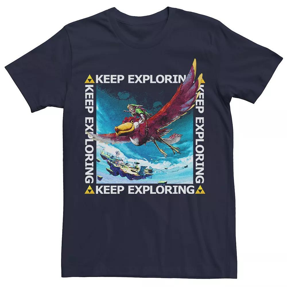 Men's Nintendo Legend of Zelda Keep Exploring Tee, Size: Large, Blue Product Image