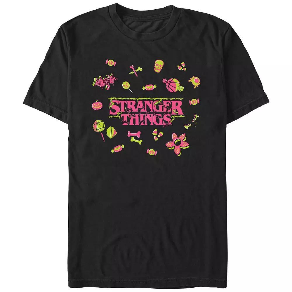 Men's Stranger Things Halloween Icons Graphic Tee, Size: XXL, Black Product Image