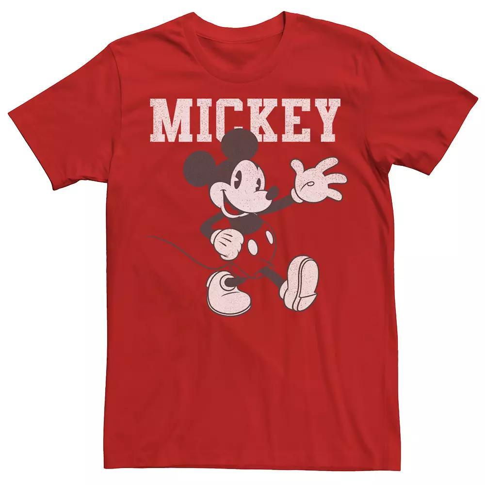 Disney's Mickey And Friends Mickey Mouse Wave Men's Portrait Tee, Size: Large, Red Product Image