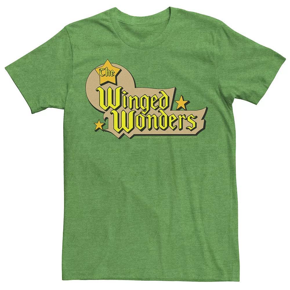 Men's DC Comics The Winged Wonders Text Logo Tee, Size: XL, Navy Grey Product Image