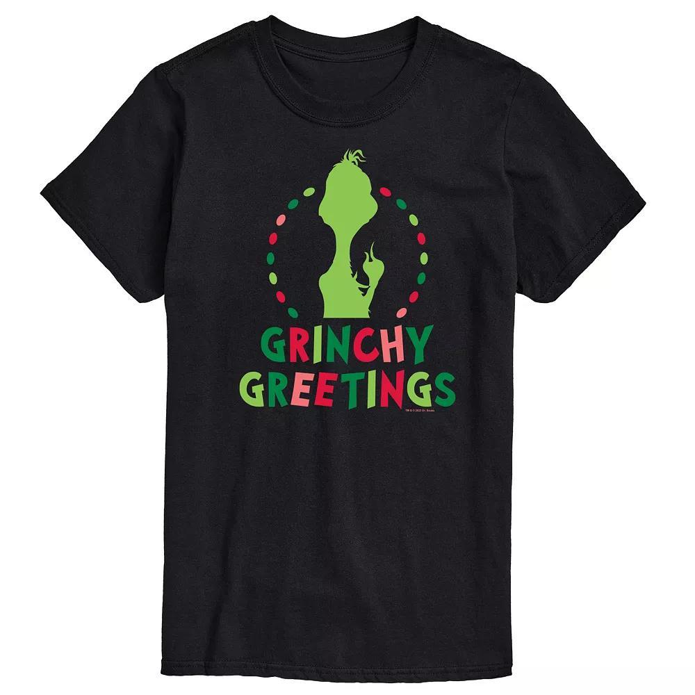 Mens Dr. Seuss The Grinch Grinchy Greetings Graphic Tee Blue Product Image