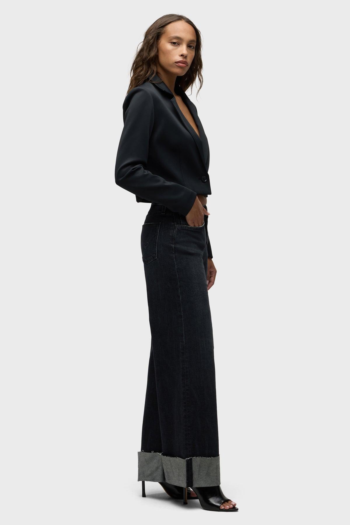 Jodie Wide Leg Petite Jean w/ Cuff Female Product Image