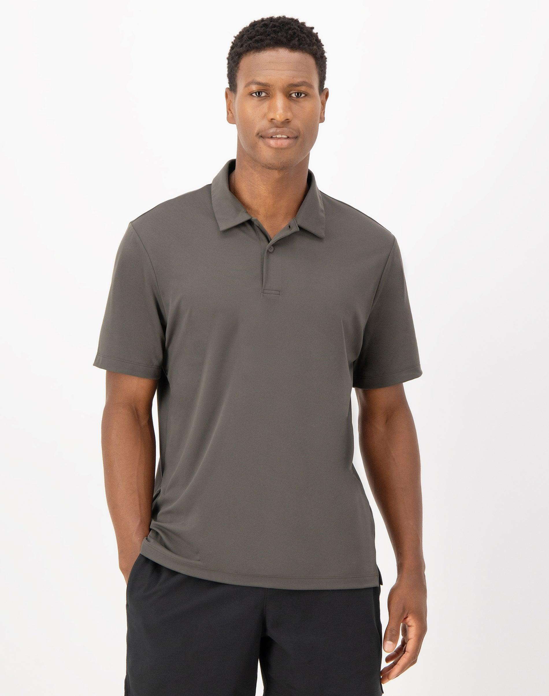 Men's Hanes Moves™ Short Sleeve Performance Polo, Size: XXL, Gray Encore Product Image