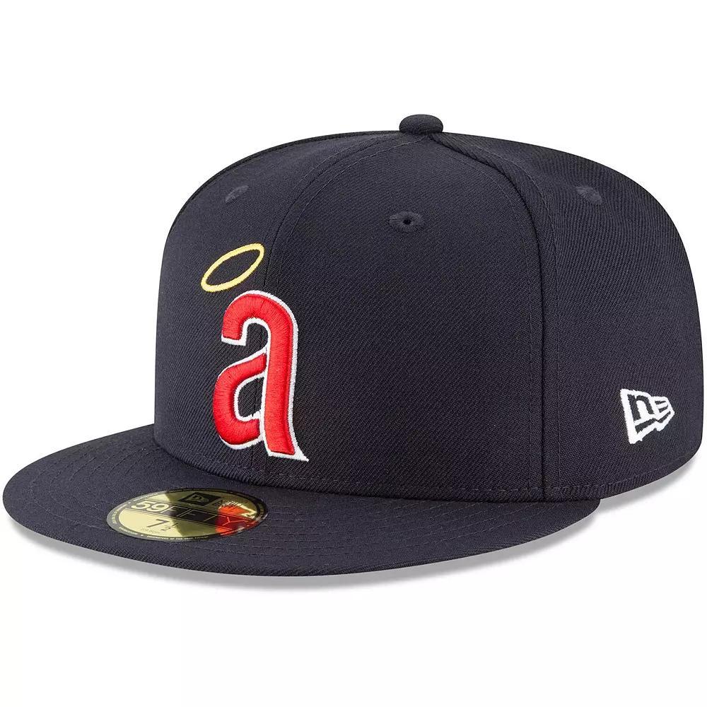Mens New Era Navy California Angels Cooperstown Collection Wool 59FIFTY Fitted Hat Mlb Blue Product Image