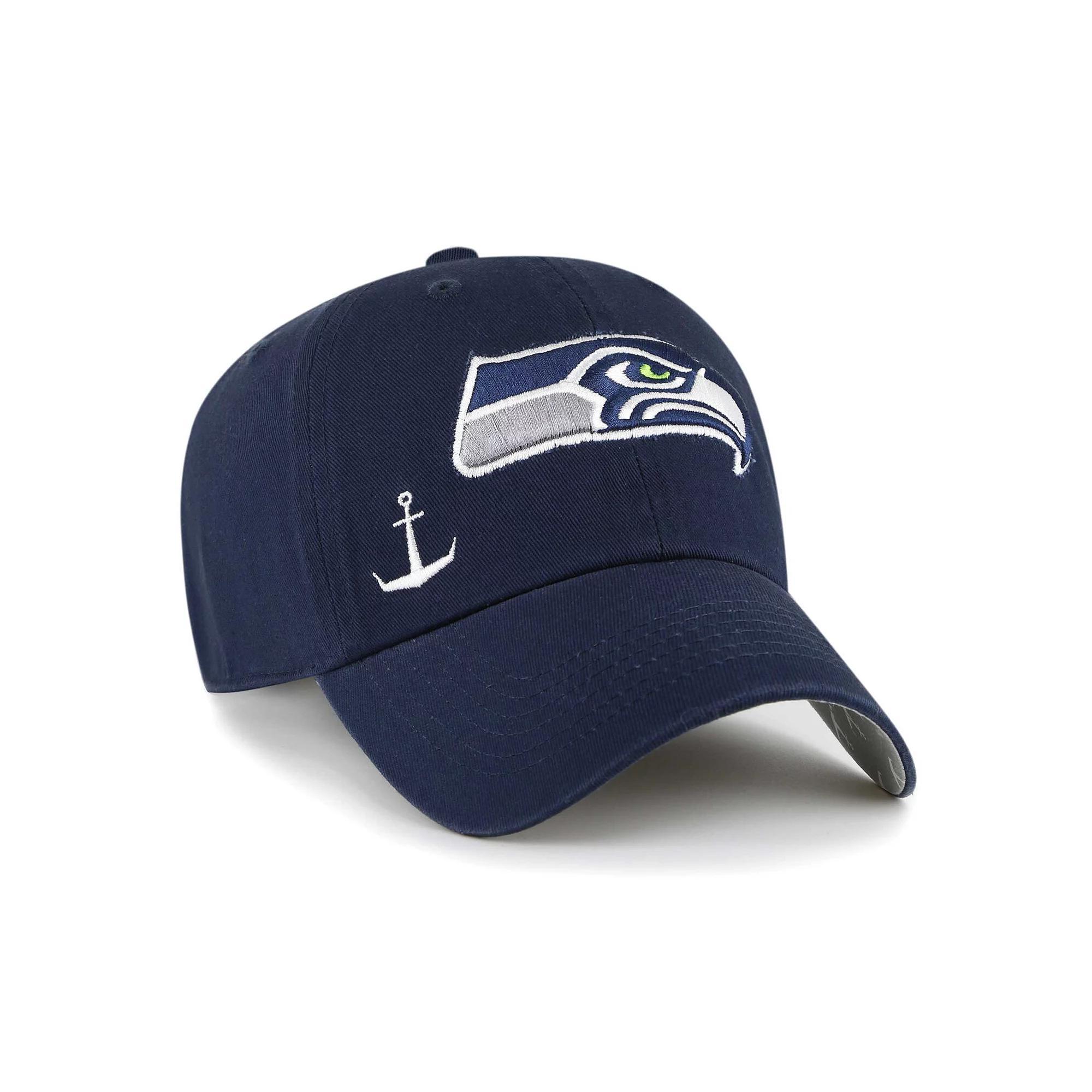 Women's '47 College Navy Seattle Seahawks Confetti Icon Clean Up Adjustable Hat, Blue Product Image