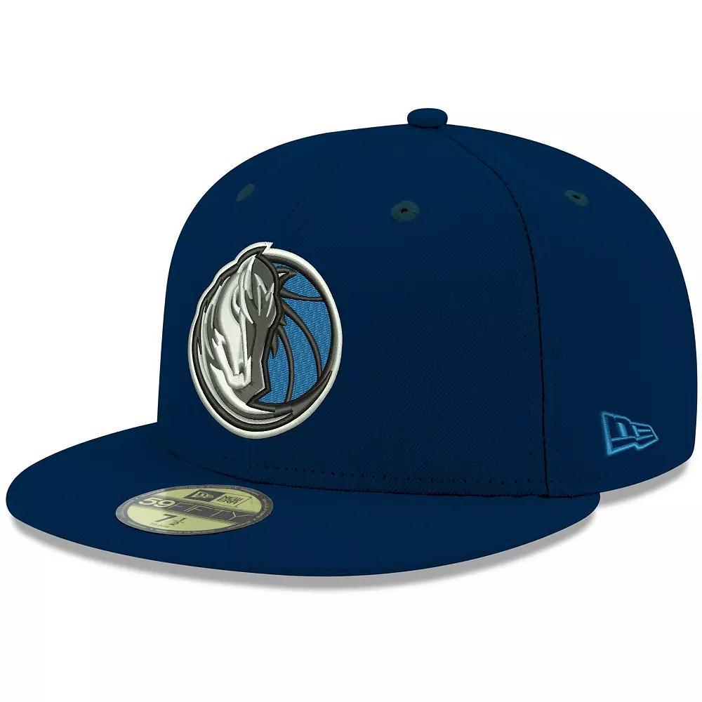 Men's New Era Navy Dallas Mavericks Official Team Color 59FIFTY Fitted Hat, Size: 7 3/4, Blue Product Image